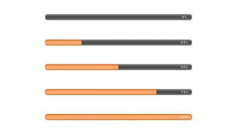 Loading orange bar Stock Illustration