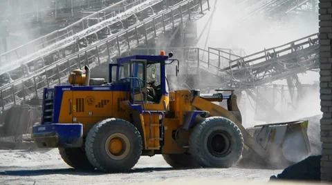 Loading ore rock Stock Footage