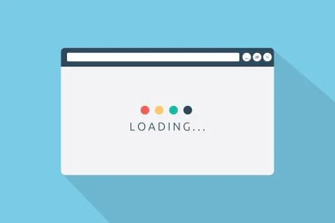 Loading page browser in flat style vector illustration Stock Illustration