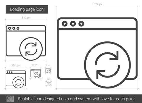 Loading page line icon. Stock Illustration