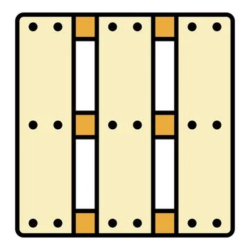 Loading pallet icon color outline vector Illustrazione stock