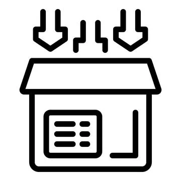 Loading parcel icon outline vector. Mover cargo box 스톡 일러스트