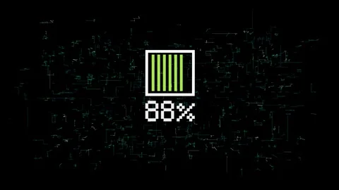 Loading. The percentage of downloads. A malicious program. Colored background. Stock Footage 275892146