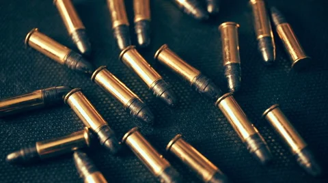 Loading pistols cartridge Video stock 64231279