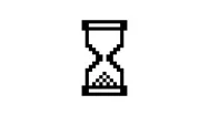 Loading Pixel Hourglass Cursor Seamless Loop Stock Footage