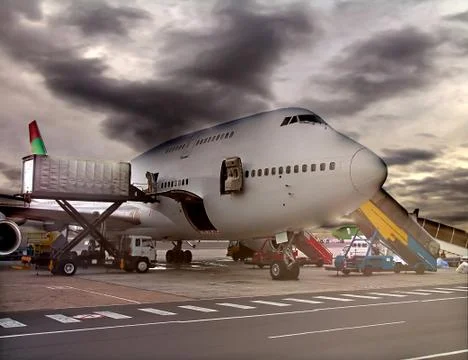 Loading the plane Stock Photos