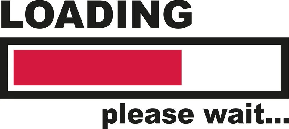 Loading please wait - bar Illustrazione stock