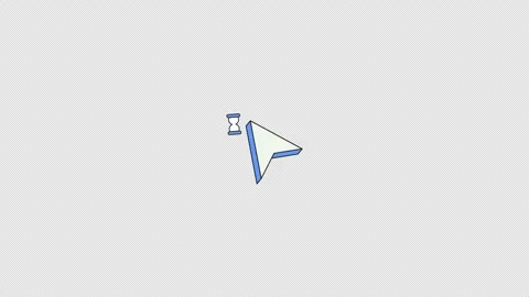 Loading pointer cursor neubrutalism UI element animation Stock Footage 337407683