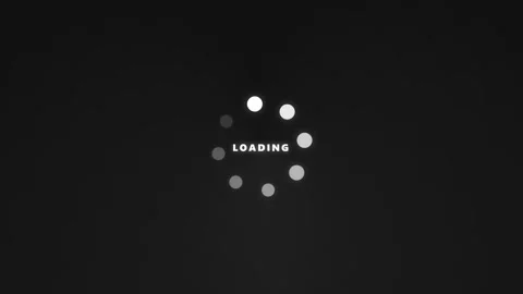 Loading process animation featuring a rotating circle of white dots Stock Footage 346332005