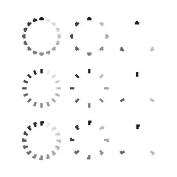 Loading process bar vector isolated elements on white backgroud. Stock Illustration