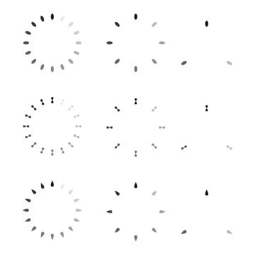 Loading process bar vector isolated elements on white backgroud. Stock Illustration