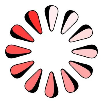 Loading process circular icon cartoon Illustrazione stock