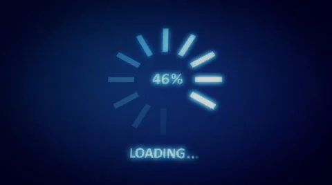 Loading Process to Complete Blue Screen - 4K Resolution Stock Footage 62769616