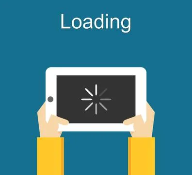 Loading process concept illustration. Flat design. Loading process status. Lo Stock Illustration
