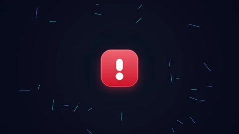 Loading Process Fails and Displays an Error Warning Notification with an Ex.. 動画素材 347347367