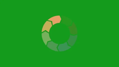 Loading process motion graphics with green screen background Stock Footage 135708558