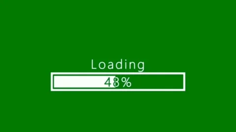 Loading process motion graphics with green screen background Stock Footage 139027428