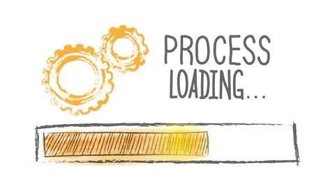 Loading the process. The process loading indicator. Vector illustration drawn Stock Illustration