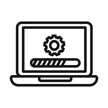 Loading process Update icon mark in filled style Stock Illustration