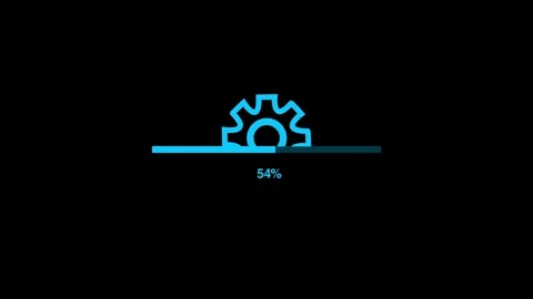 Loading progress 100 percent in motion modern loading bar security design. Loadi Stock Footage 318521226