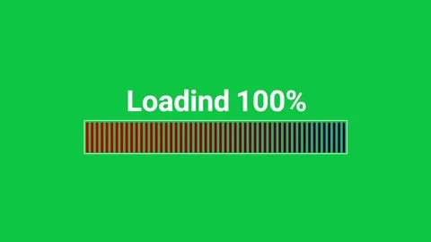 Loading progress animation from 0 to 100 percent on green screen Stock Footage 312114841