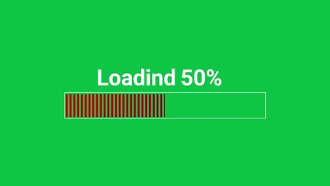 Loading progress animation from 0 to 50 percent on green screen Stock Footage 312114617