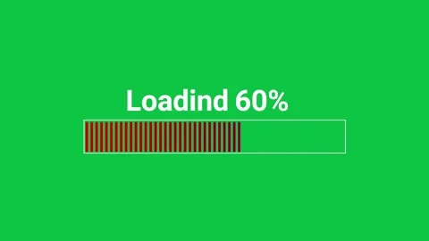 Loading progress animation from 0 to 60 percent on green screen Stock Footage 312114635