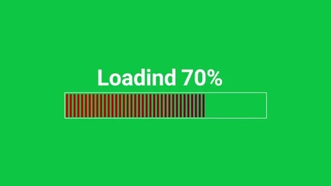 Loading progress animation from 0 to 70 percent on green screen Stock Footage 312114777