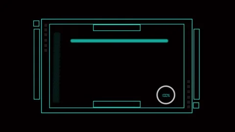 Loading progress animation with futuristic interface. Loading progress bar .. Stock Footage 337131418