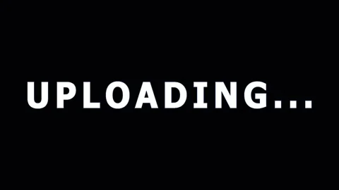 Loading progress bar animation against a black background with repeating text Stock Footage 343475603