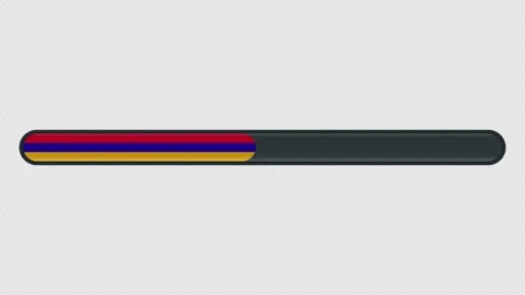 Loading progress bar animation with the Armenia flag on a transparent backg.. Stock Footage 341274340