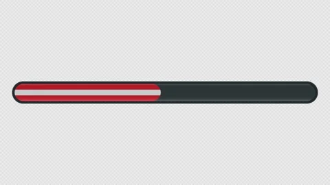 Loading progress bar animation with the Austria flag on a transparent backg.. Stock Footage 341274348