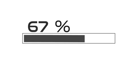 Loading progress bar animation background. white screen loading bar or down.. Stock Footage 296623471