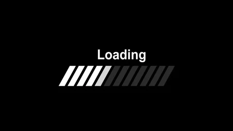 Loading Progress Bar Animation on black Background. 4K Video. Stock Footage 318127257