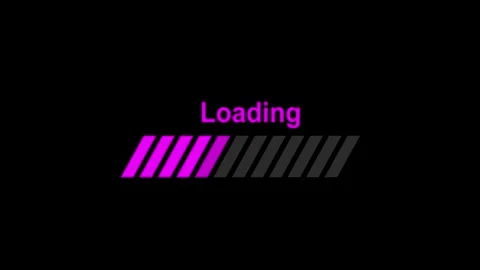 Loading Progress Bar Animation on black Background. 4K Video. Stock Footage 318127260