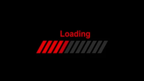 Loading Progress Bar Animation on black Background. 4K Video. Stock Footage 318127262