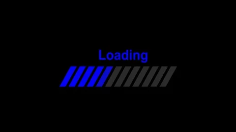 Loading Progress Bar Animation on black Background. 4K Video. Stock Footage 318127264
