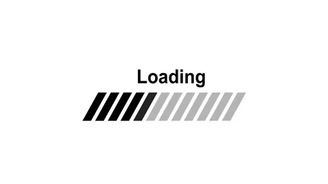 Loading Progress Bar Animation on black Background. 4K Video. Stock Footage 320031261