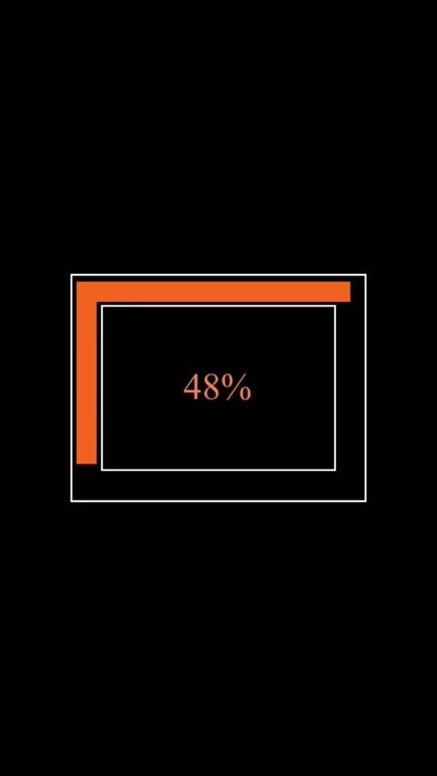 Loading progress bar animation on black background showing orange rectangul.. Vídeo Stock 329918703