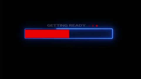 Loading progress bar animation blue neon Vidéo 330760222