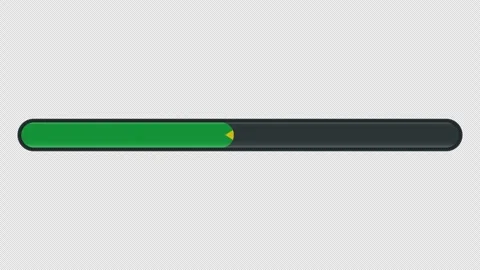 Loading progress bar animation with the Brazil flag on a transparent backgr.. Stock Footage 340514806