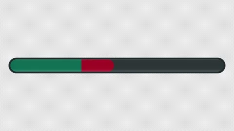 Loading progress bar animation with the Cameroon flag on a transparent back.. Stock Footage 341274358