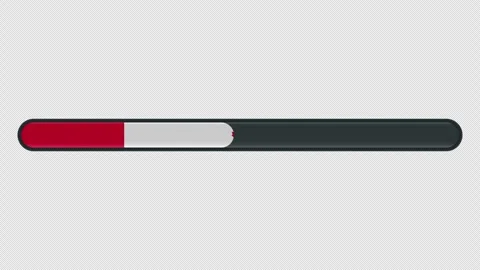 Loading progress bar animation with the Canada flag on a transparent backgr.. Stock Footage 340514804