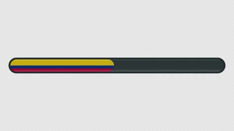 Loading progress bar animation with the Colombia flag on a transparent back.. Stock Footage 341274365