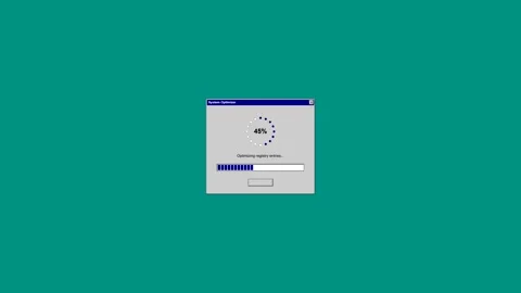 Loading progress bar animation on computer screen Stock Footage 346837791