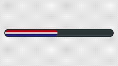 Loading progress bar animation with the Croatia flag on a transparent backg.. Stock Footage 341274369