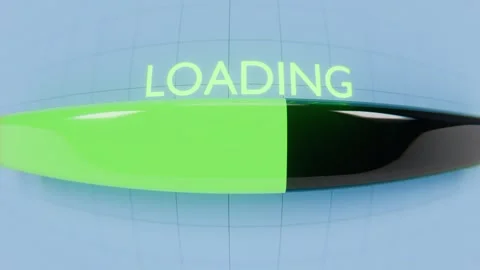 Loading Progress Bar Animation with Futuristic User Interface Design. 4K Stock-Footage 336276833