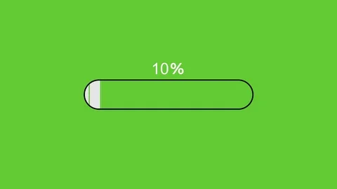 Loading Progress Bar Animation Green Background Stock-Footage 125261850