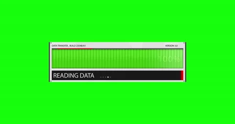 Loading Progress Bar Animation Green Background Stock Footage 181031469