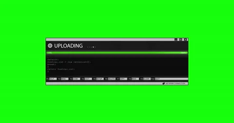Loading Progress Bar Animation Green Background Stock Footage 181031552